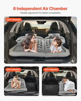 Vevor 197988512905 Car Air Mattress Inflatable Camping Travel Sleeping Bed Pump Suv Mpv Sedan