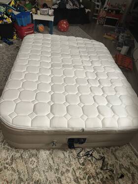 Yh0002439980176 Vibrations Mattress & Co. Inflatable Air With Removable Soft Top Layer And Pump - Queen Size 18 Inch