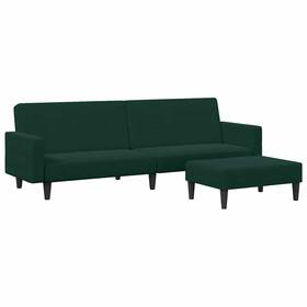3216238 Vidaxl 2-seater Sofa Bed With Footstool Couch Living Room Furniture Velvet