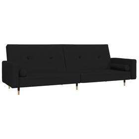 375752 Vidaxl Sofa Bed Black Velvet 86.6 X 33.3 27.2 In