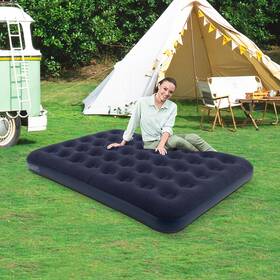 Tsp10009 Vilobos Full-size Inflatable Air Mattress- Flocked Camping Airbed For Travel Use