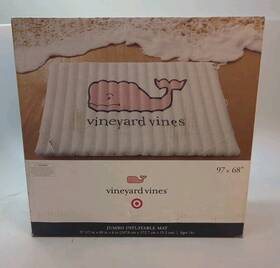30596 Vineyard Vines 192072021189 Jambo Inflatable Mat 97x68 Pink Whale