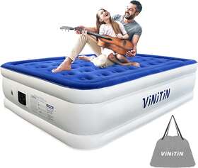 Vinitin 313108417435 Air Mattress Queen With Built In Pump 18 Inch Raised Inflatab