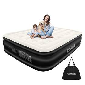 Vinitin 971286941858 Air Mattress Queen With Built In Pump 18 Inch Elevated Inflatable Blow Up Mattre