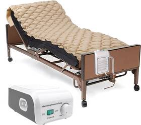 Vive Health 741925083708 Air Pressure Mattress Bed With Topper And Pump Inflatable For Bedridden Patients