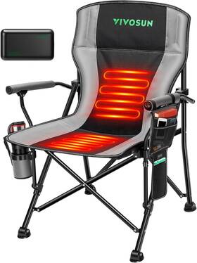 Pc-001 Vivosun Heated Camping Chair With 24 Inches X 37.5 Black