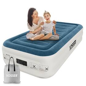 Vosser 762715482242 Twin Air Mattress With Built-in Pump Fast And Easy Inflation/deflation Inflatab