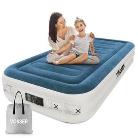 Vosser 762715482259 Twin Air Mattress With Built-in Pump Fast And Easy Inflation/deflation Inflatab