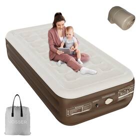 Vosser 762715482266 Twin Air Mattress With Built-in Pumpself Inflatable Cord