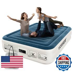 B0cly37vvp Vosser Queen Air Mattress With Built-in Pump 18 Inch Fast Inflate/deflate Camping G