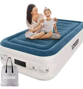 Fr06 Vosser Twin 18 Inch Air Mattress With Pump 6p Free Inflates In 3 Min Foldable Turquoise