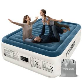 V-th6018 Vosser Queen Air Mattress With Builtin Pump 18ftft Raised Blow Up Lea