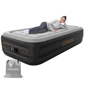 Pump18ftftinflatable Vosser Vr-z3918 Twin Air Mattress With Built In 2 Mins Sel