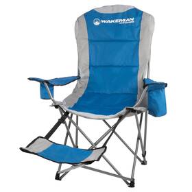 75-cmp1124-1 Wakeman Camping Chair With Foot Rest - 300lb Capacity 35.5 X 23 39 Inches Blue