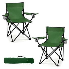 Weidiorme 717023934617 2 Pack Lightweight Camping Chairs Medium Dark Green 2pcs