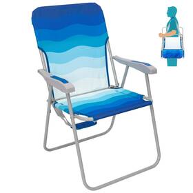 Wf1901 #wejoy Folding Beach Chair For Adults Oversized #c 1 Pack Dark Blue White