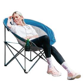 Wf22 #wejoy Folding Camping Chair 39.3 Inch D X 32.6 W 17.3/36.2 H Cyan/grey