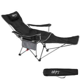 Wf2404 #wejoy 2-in-1 Camping Chair Reclining Lightweight Folding Oversized Black