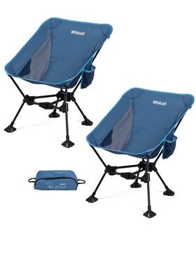 Wco2 Wildcall Lightweight Folding Camping Chair Compact Beach With 2 X Blue