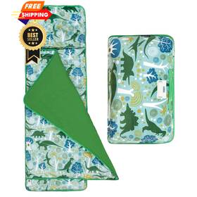 24015 Wildkin Kids Velour Nap Mat Soft 57.5 X 20 1.5 Inch Dinomite Dinosaurs