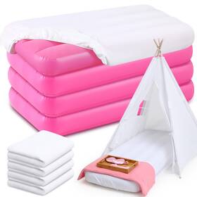 Windyun B0cwgvgzx3 4 Sets Kids Air Mattress Bulk Fitted Sheet Toddler Inflatable Bed 63 X
