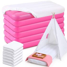 Windyun-qao-quy8723 Windyun Kids Air Mattress Bulk With White Fitted Sheet Toddler Inflatable Bed 63 X 27