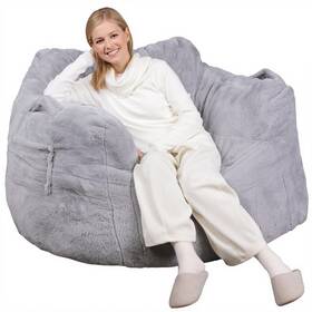 4157 Wlive 43ftft Giant Bean Bag Chair Sofa With Armrests For Grey