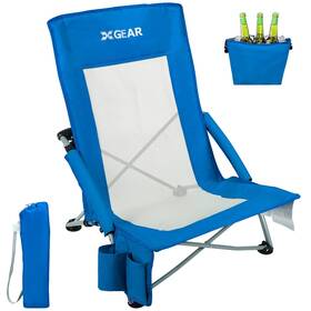1-blue Xgear 841432164072 Beach Chair Sturdy 21.26 Inches X 25.98 27.55