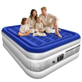 B0czl2j6v1 Xsleep Queen Air Mattress With Built In Pump Luxurious Comfort 18 Inch Raised Inflata