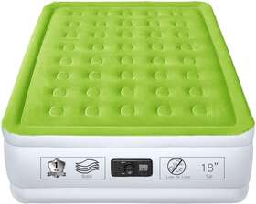 Yening 696399024323 Full Size Air Mattress With Built In Pump Raised Double Blow Up Bed Inch