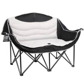 Kk622 Yirhlda Double Camping Chair Adults Oversized Padded Large Black/grey