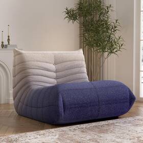 Yvdnhp Yslpbw009 Bean Bag Chair Fireside Sofa Large Single Blue&white