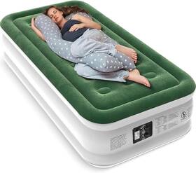 Zn-twin-18 Zearna Air Mattress With Built In Pump - Twin Blow Up 2 Mins Quick Self Infla