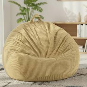 B0b5rxj1dv Zhenlives Ca Stuffed Animal Storage Bean Bag Chair Cover Kids Only Camel Khaki