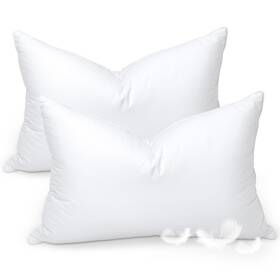 Dp001 Zibroges Goose Feather Bed Pillow Queen Size Set Of 2 - Hotel Down Pillows For Sleep Inch