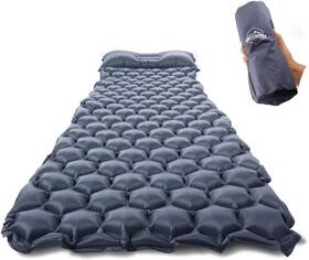 Tpu101 Zooobelives Ultralight Sleeping Pad With Built-in Pillow Inflatable Gray