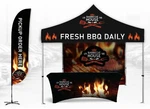 Custom Tent Combo 10 X Cover 600D, Backwall, 6FT Table Throw, 11 Flag. Fixed Price $1049.95.