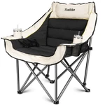 Oversized Camping Chair For Adults 38 X 24 Inches, Black. Fixed Price $102.57.