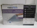 Therapedic Quilted Memory Foam Mattress Topper 3 Inch Twin Cooling Worn Box New. Fixed Price $86.99.