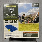 Relax Flocked Air Bed + Pump & Carry Bag Included. Fixed Price $14.99.