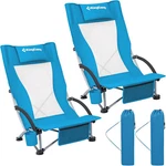 2 - Kingcamp Folding Backpack Beach Chair Blue Sturdy Lightweight High. Fixed Price $100.00.