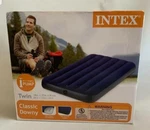 Intex Twin Size Blue Inflatable Mattress Airbed Indoor Outdoor Home Travel. Fixed Price $10.99.