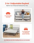 Vevor Twin Size Frame, Height Adjustable With Trundle, Heavy Duty. Fixed Price $193.95.