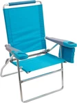 Rio Brands 17" Extended Height 4-POSITION Folding Beach, Camping, Lawn Chair,.... Fixed Price $39.99.
