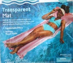 Bluescape Pink Pool Float Adult Transparent Inflatable Air Mat, Up To 220LB, New. Fixed Price $12.99.