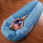 Wekapo Inflatable Lounger Air Sofa Couch Hammock Portable Water Proof Blue. Fixed Price $19.99.