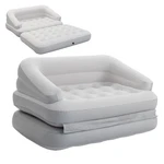 Outraveler Inflatable Couch Flocked Air Sofa Bed, Blow Up Full, Grey. Fixed Price $103.72.