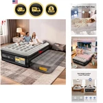 Air Mattress Queen With Built Pump, Inflatable Blow Up 18 Raised .... Fixed Price $123.19.