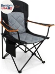 Oversized Fully Padded Camping Chair, Heavy Duty Quad Fold Arm Suppo. Fixed Price $66.28.