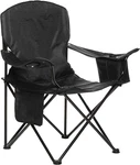 Portable Folding Camping Chair With 4-CAN Cooler, Side Pocket And Cup Holder. Fixed Price $52.79.